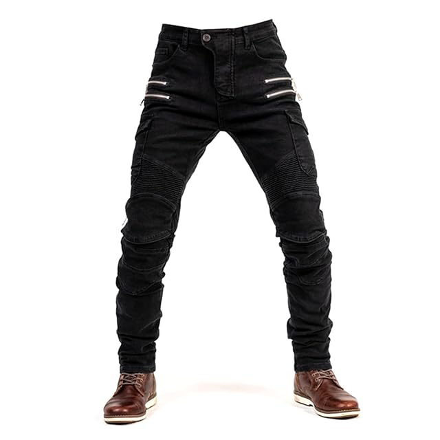 Motorradjeans oFzimTo mit geradem Bein, Frontansicht