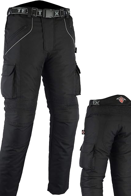Cargo-Motorradhose Texpeed aus Cordura in Schwarz
