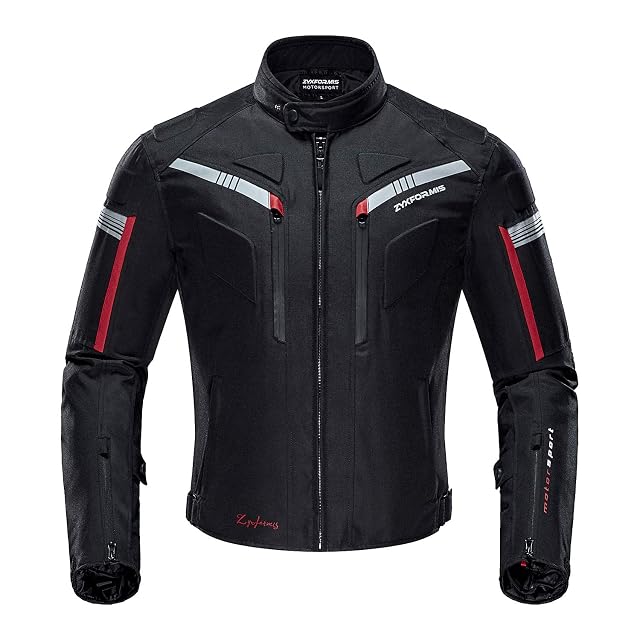 Wasserabweisende Motorradjacke Zyxformis, Frontansicht